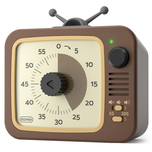 LIORQUE Visual Timer for Kids with Pause Function, 60-Minute Countdown Timers for Classroom Office Kitchen with Silent Operation, Kids Timer for Teaching