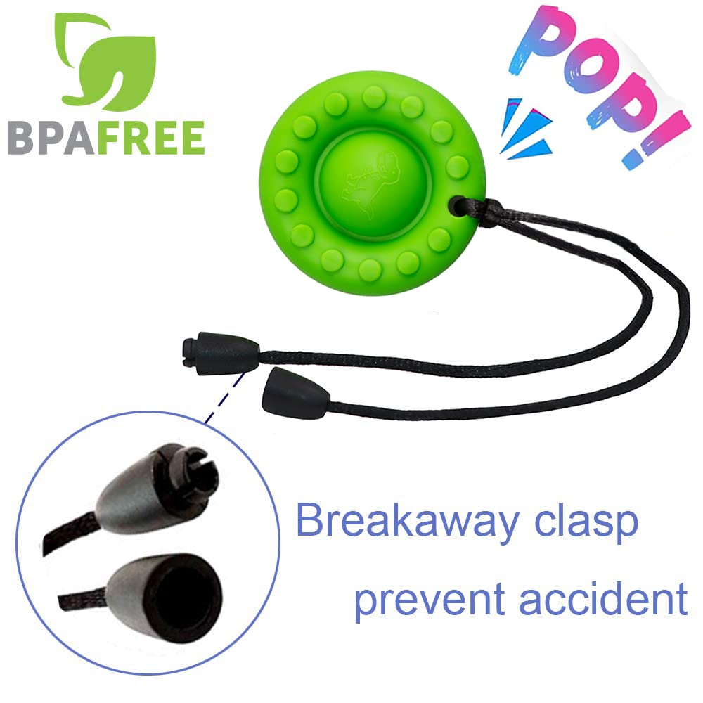 Chew Necklaces for Sensory Kids, 5 Pack Silicone Sensory Chew Toys Multi-Style Chewy Necklace Sensory Motor Aids, Different Textures Chewelry for Autism, ADHD, SPD, Sensory Needs Children and Adults