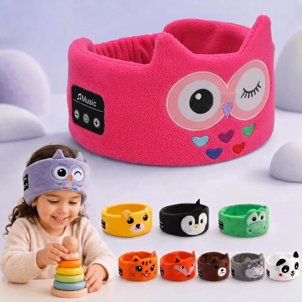 Dozibands Plush Sleep Headband for Kids Bluetooth Wireless Cozy Tunes Headphones Sensory Eye Mask Sleeping Ear Muffs