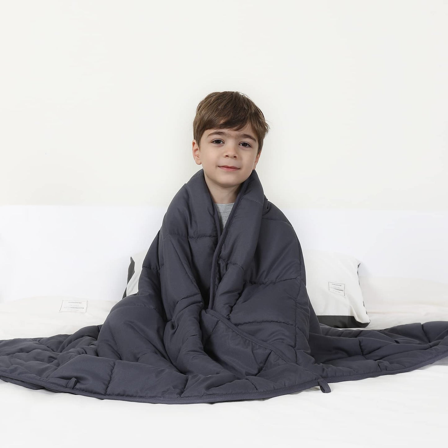 Weighted Blanket 7lbs Twin Size Dark Grey 41"x60" Weighted Blankets Heavy Blanket are Comfortable and Cozy