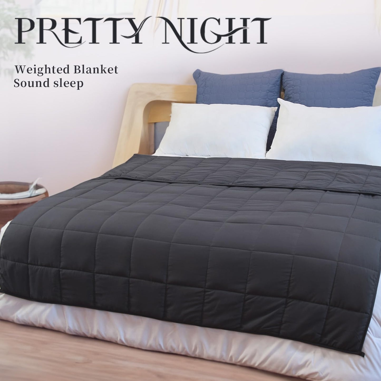 Weighted Blanket 7lbs Twin Size Dark Grey 41"x60" Weighted Blankets Heavy Blanket are Comfortable and Cozy