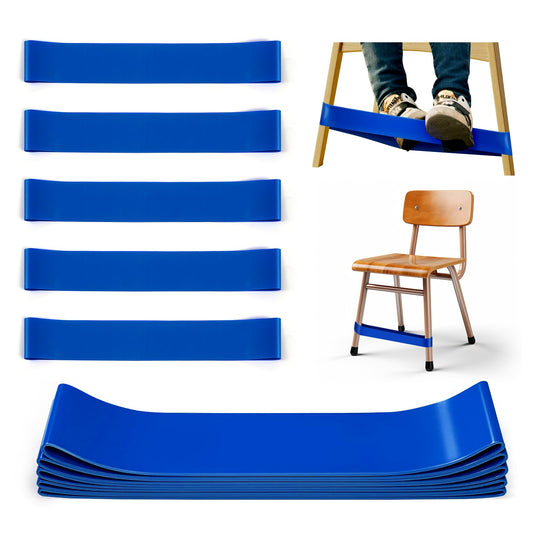 5 Pack Chair Bands for Kids with Fidgety Feet, ADHD Tools for Kids, Improve Focus & Reduce Restlessness, Chair Bands for Sensory ADHD ADD Autism - Classroom & Home Must Haves (Multicolor)