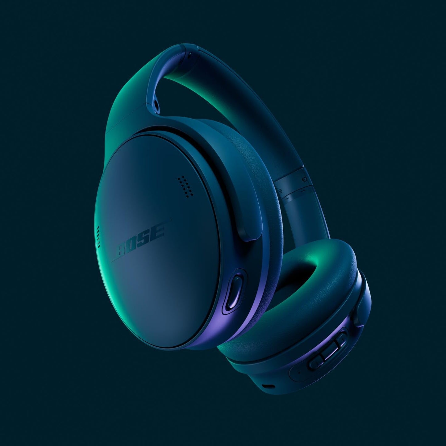 Bose QuietComfort Headphones - Wireless Bluetooth Headphones, Active Over Ear Noise Cancelling and Mic, USB-C Charging, Deep Bass, Up to 24 Hours of Playtime, White Smoke