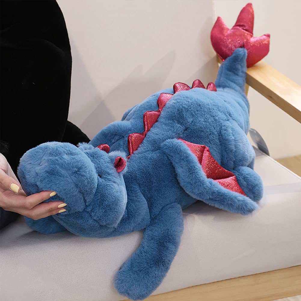 Weighted Dragon Stuffed Animal 43.3" 6.1Lbs, Large Black Weighted Plush Dragon Toy for Kids and Adults(2025 Weighted Version)