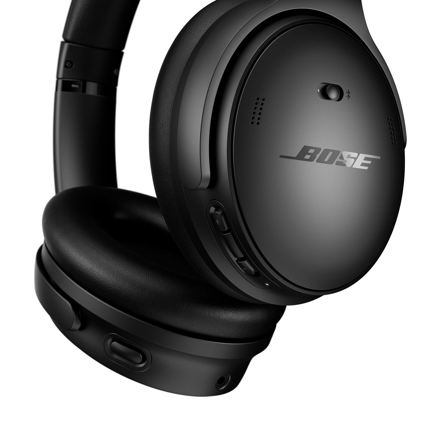 Bose QuietComfort Headphones - Wireless Bluetooth Headphones, Active Over Ear Noise Cancelling and Mic, USB-C Charging, Deep Bass, Up to 24 Hours of Playtime, White Smoke