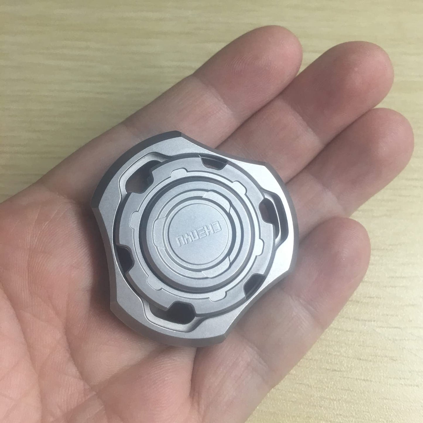 DjuiinoStar High-end Fidget Spinner, Unique Dual Bearings Design, Precisely CNC Machined (Zirconium), Premium EDC Toy DFS-03