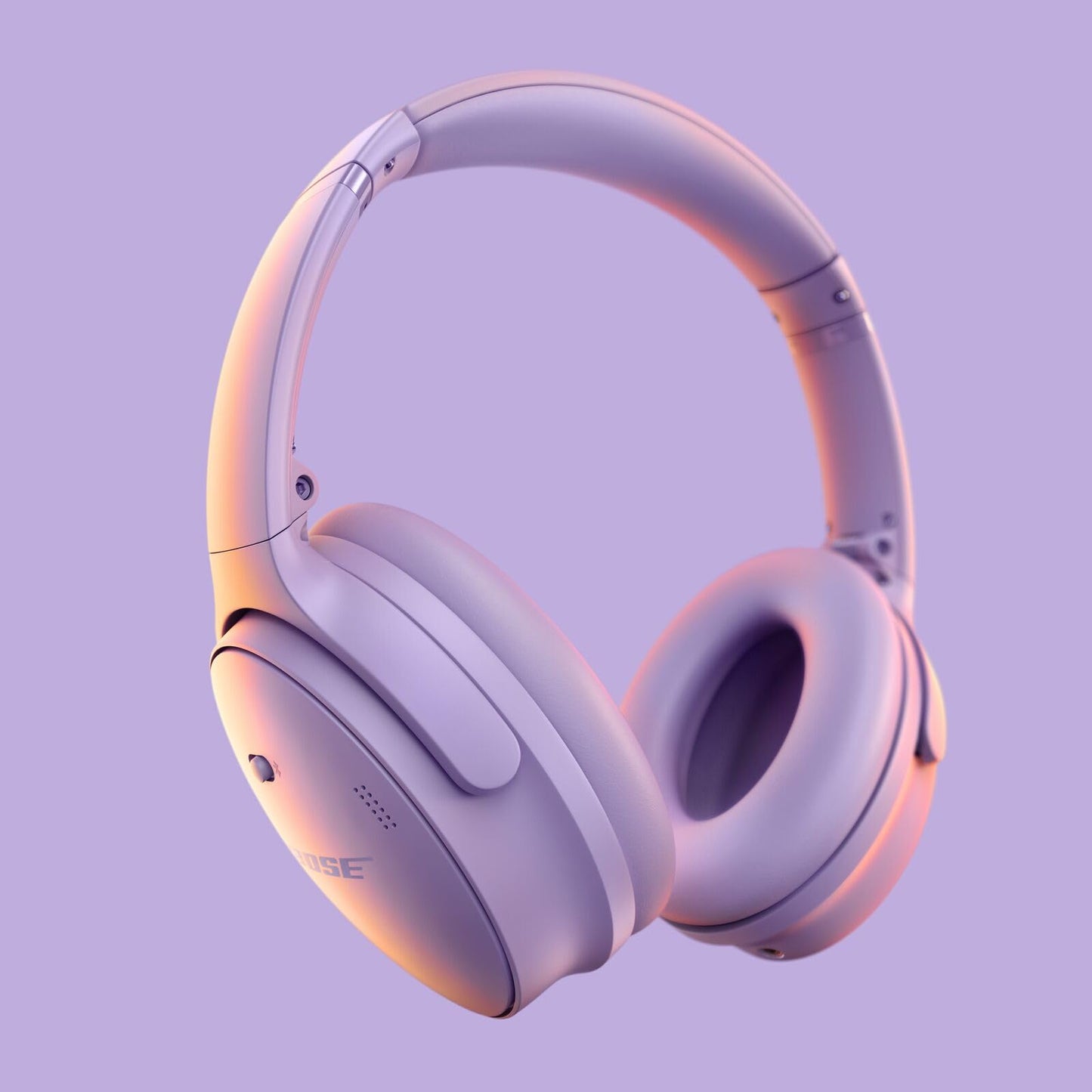 Bose QuietComfort Headphones - Wireless Bluetooth Headphones, Active Over Ear Noise Cancelling and Mic, USB-C Charging, Deep Bass, Up to 24 Hours of Playtime, White Smoke