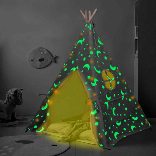 Teepee Tent for Kids,Portable Kids Play Tents,Indoor Glow Play Tent