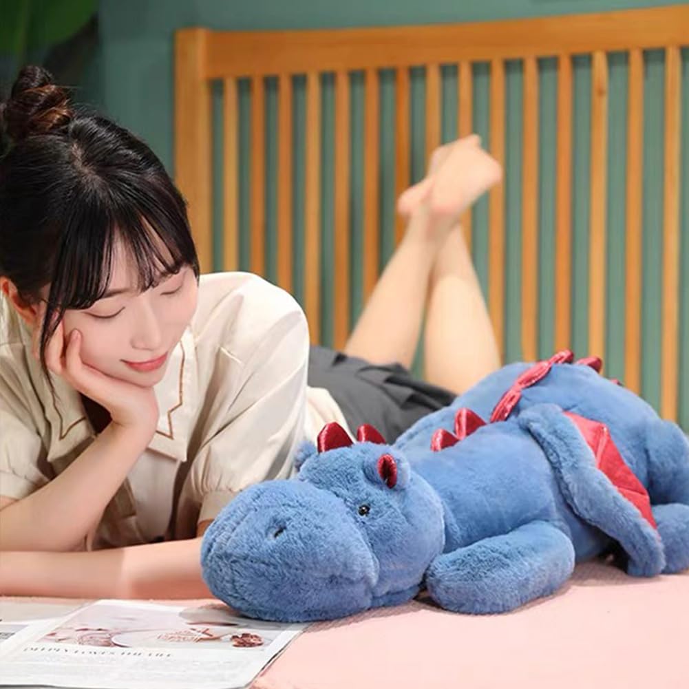 Weighted Dragon Stuffed Animal 43.3" 6.1Lbs, Large Black Weighted Plush Dragon Toy for Kids and Adults(2025 Weighted Version)