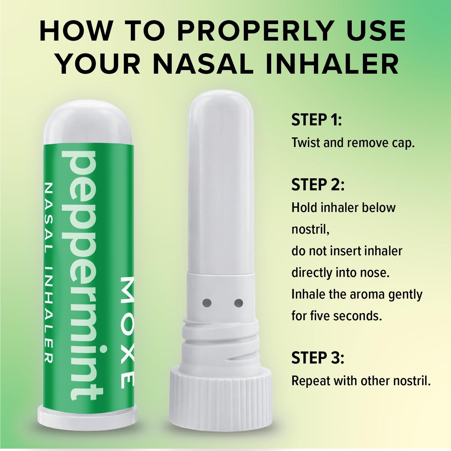 MOXE Lavender Essential Oil Nasal Inhaler, Therapeutic No-Mess Aromatherapy, Relaxation, Naturally Calming, Before Sleep Routine, Uplifts Mood, Pure and Undiluted, Made in USA (1 Pack)