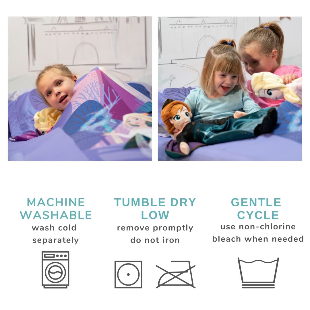 Disney's Frozen Kids Bedding Super Soft Compression Snuggle (TM) Sheets, Twin, (Official Disney Product) By Franco