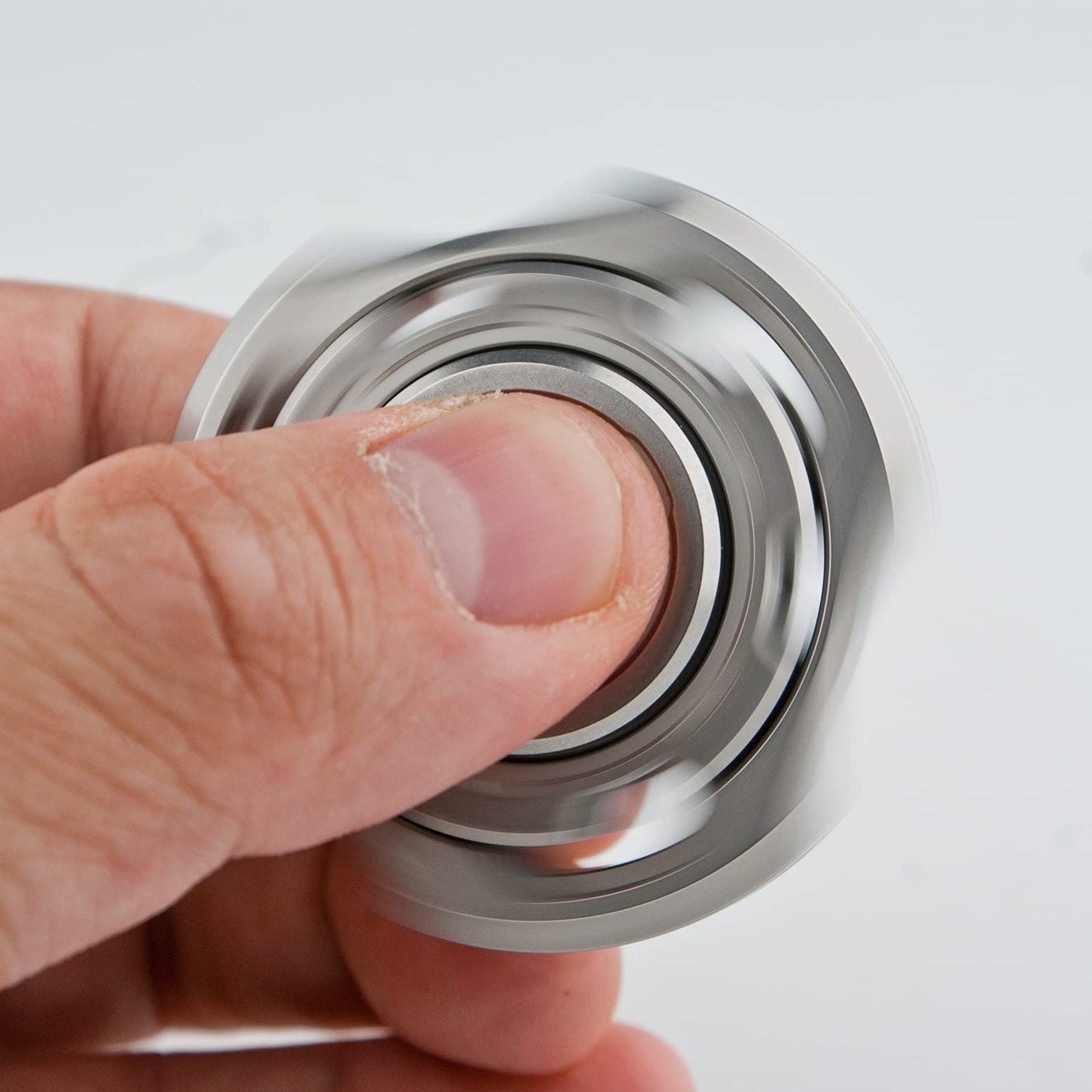 DjuiinoStar High-end Fidget Spinner, Unique Dual Bearings Design, Precisely CNC Machined (Zirconium), Premium EDC Toy DFS-03