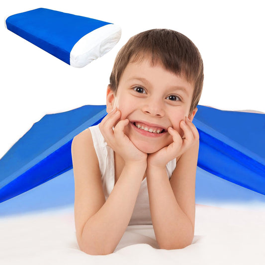 Sensory Sheet for Kids Special Needs Bed Sheet f Breathable and Stretchy (Blue, Twin)