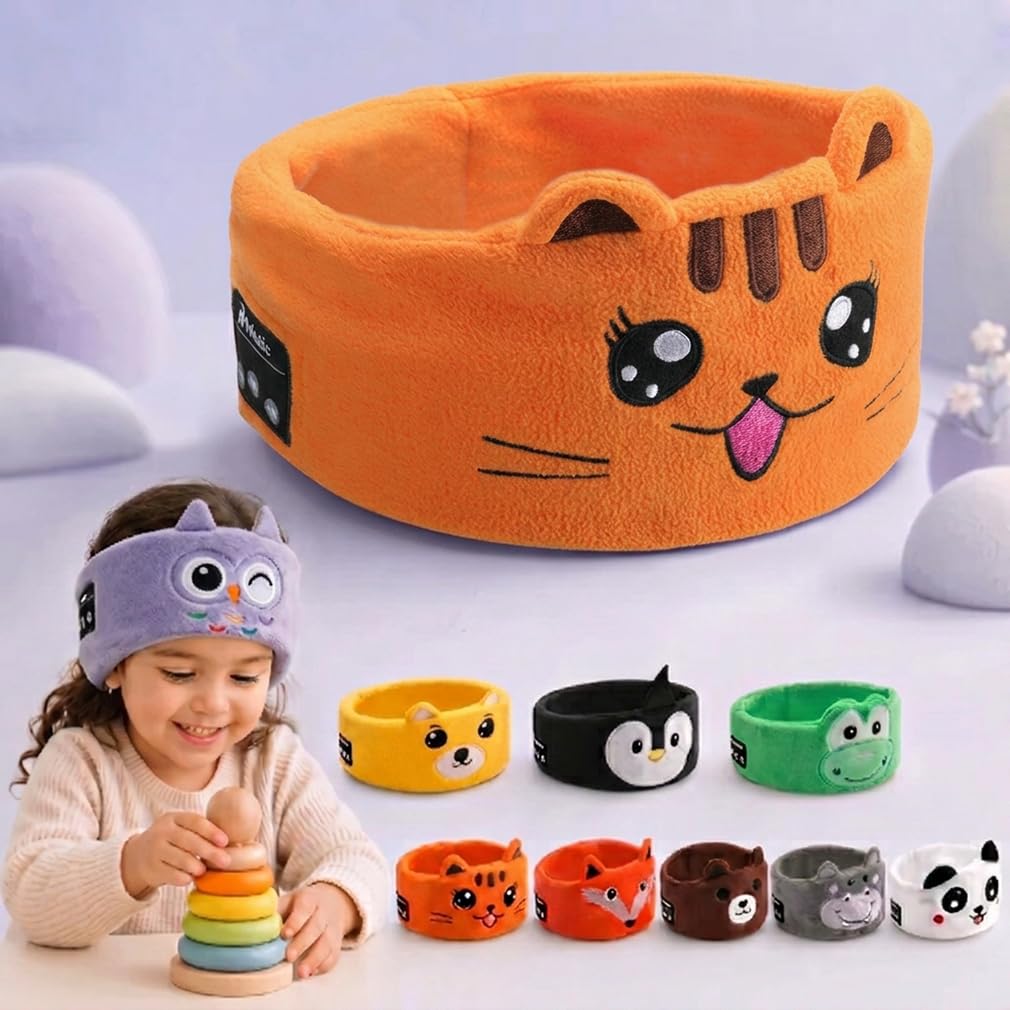 Dozibands Plush Sleep Headband for Kids Bluetooth Wireless Cozy Tunes Headphones Sensory Eye Mask Sleeping Ear Muffs