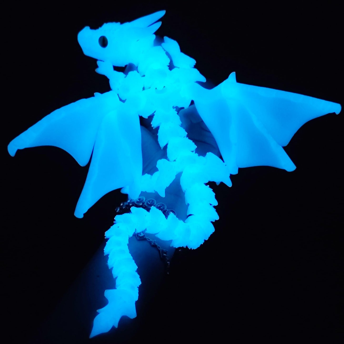 3D Printed Dragon with Wings, 3D Printed Animals Toys, Fidget Dragon Toys, Flexible Articulated Winged Crystal Dragon Model, Desktop Pet Decor, Dragon Gift for Kids & Adult (Random-Rainbow)