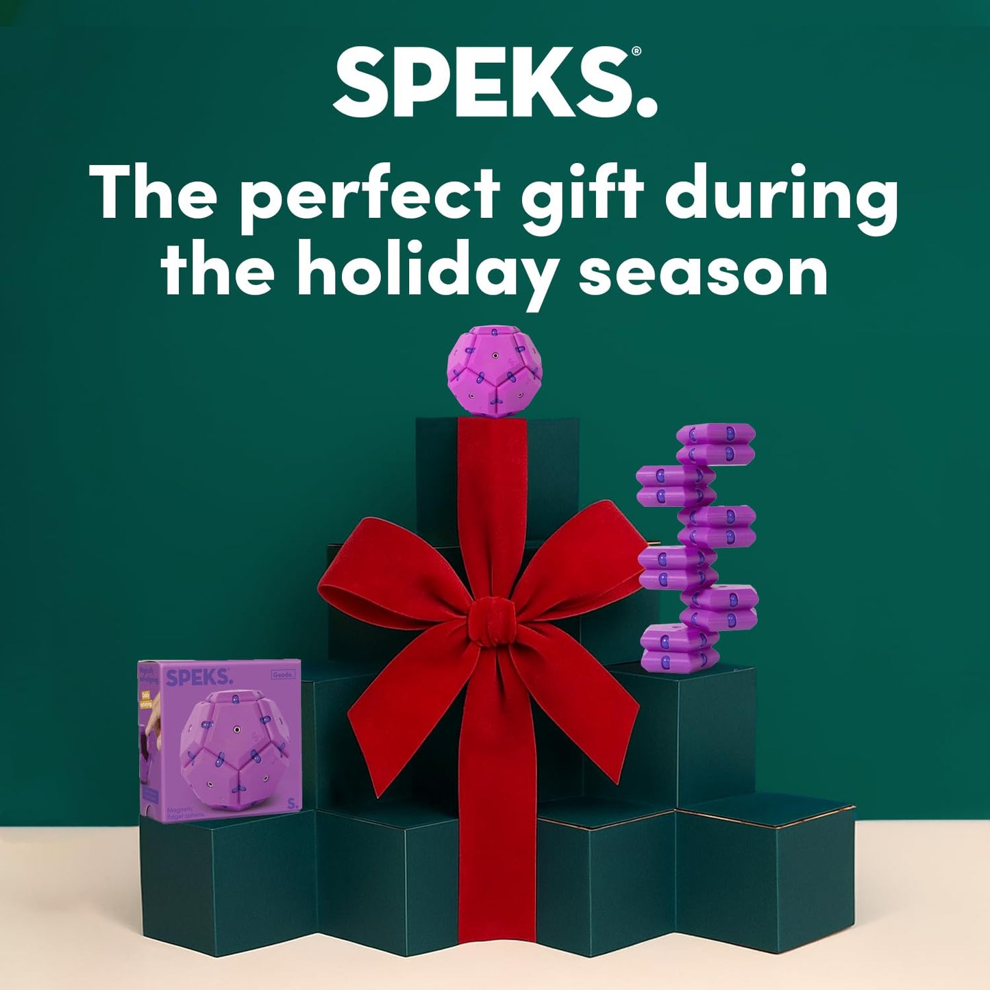 Speks Geode Magnetic Fidget Toy | Sensory Desk Toy for Adults & Teens 14+ | Stress Relief Gift | Sphere, Cool
