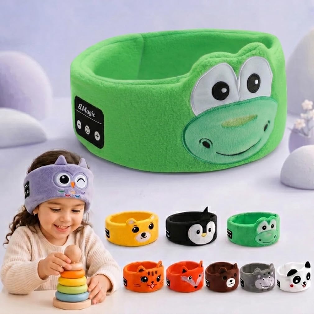 Dozibands Plush Sleep Headband for Kids Bluetooth Wireless Cozy Tunes Headphones Sensory Eye Mask Sleeping Ear Muffs