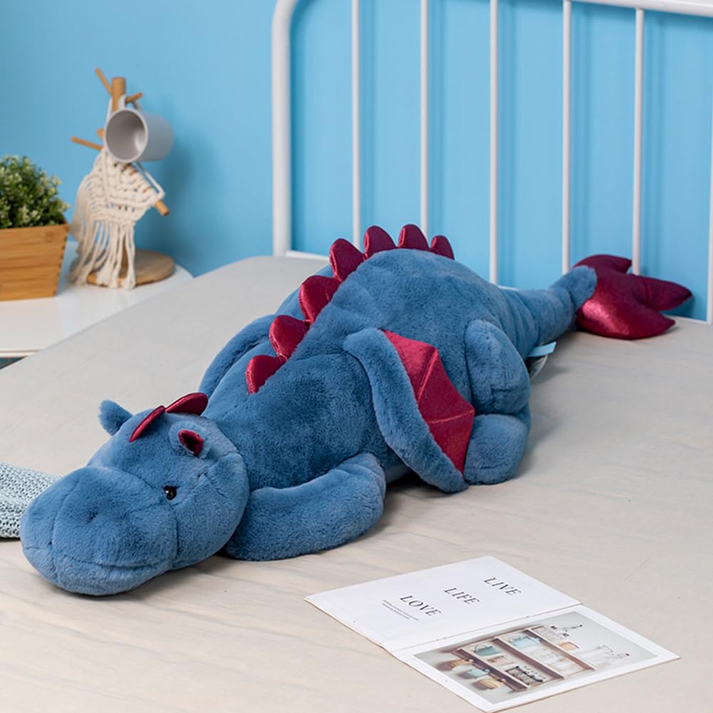 Weighted Dragon Stuffed Animal 43.3" 6.1Lbs, Large Black Weighted Plush Dragon Toy for Kids and Adults(2025 Weighted Version)