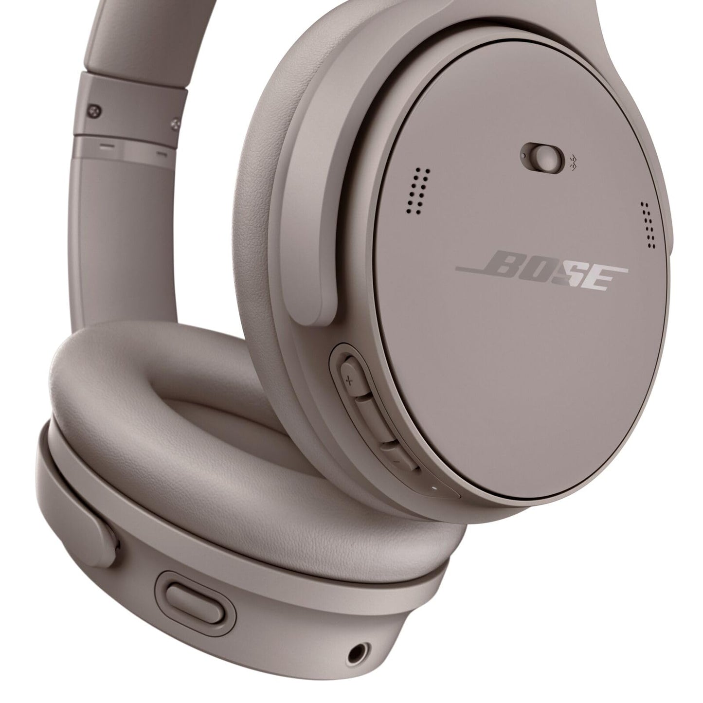 Bose QuietComfort Headphones - Wireless Bluetooth Headphones, Active Over Ear Noise Cancelling and Mic, USB-C Charging, Deep Bass, Up to 24 Hours of Playtime, White Smoke