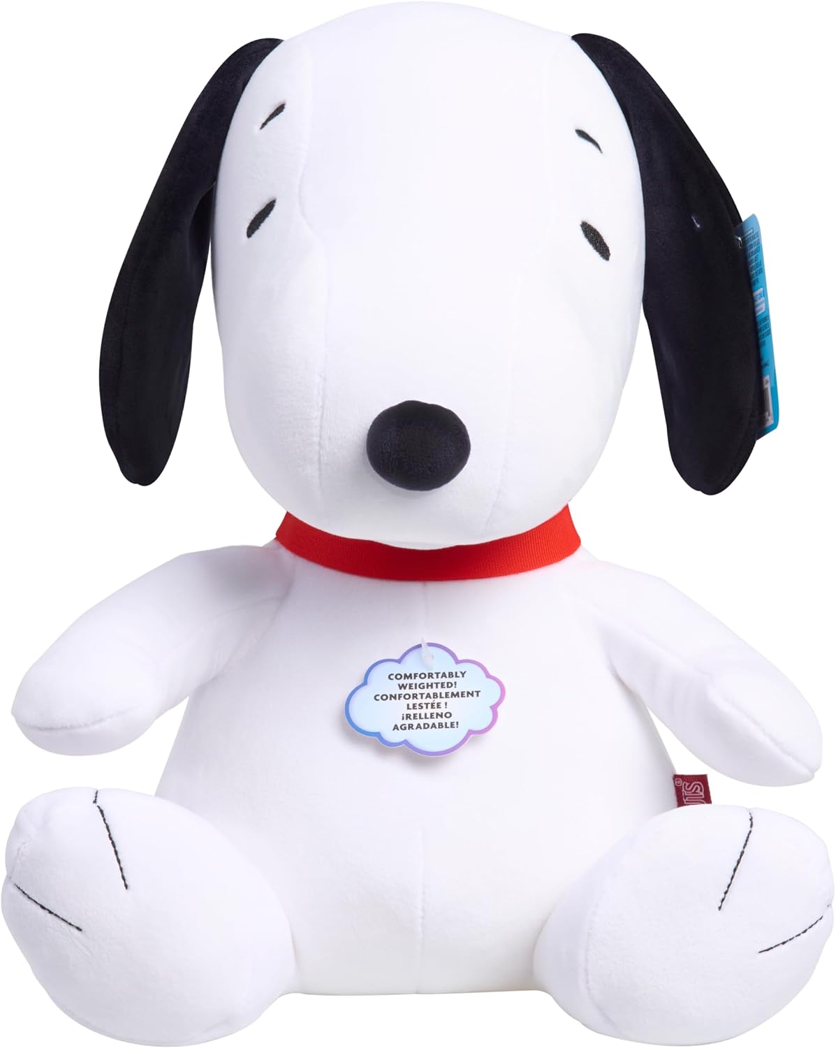 Peanuts Large 2 lb Weighted Plush Snoopy, 12-inch Stuffed Animal, Kids Toys for Ages 3 Up by Just Play