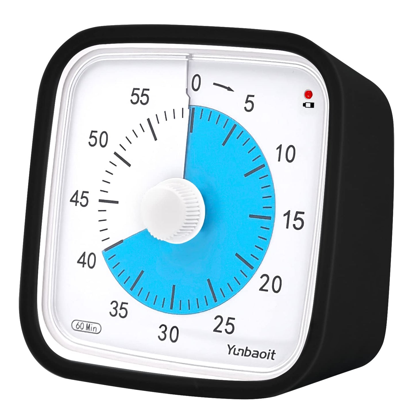 Yunbaoit Visual Timer with Protective Case, Rainbow Disk 60 Minute Countdown Timer for Kids and Adults, Silent Time Management Tool(Blue Rainbow)