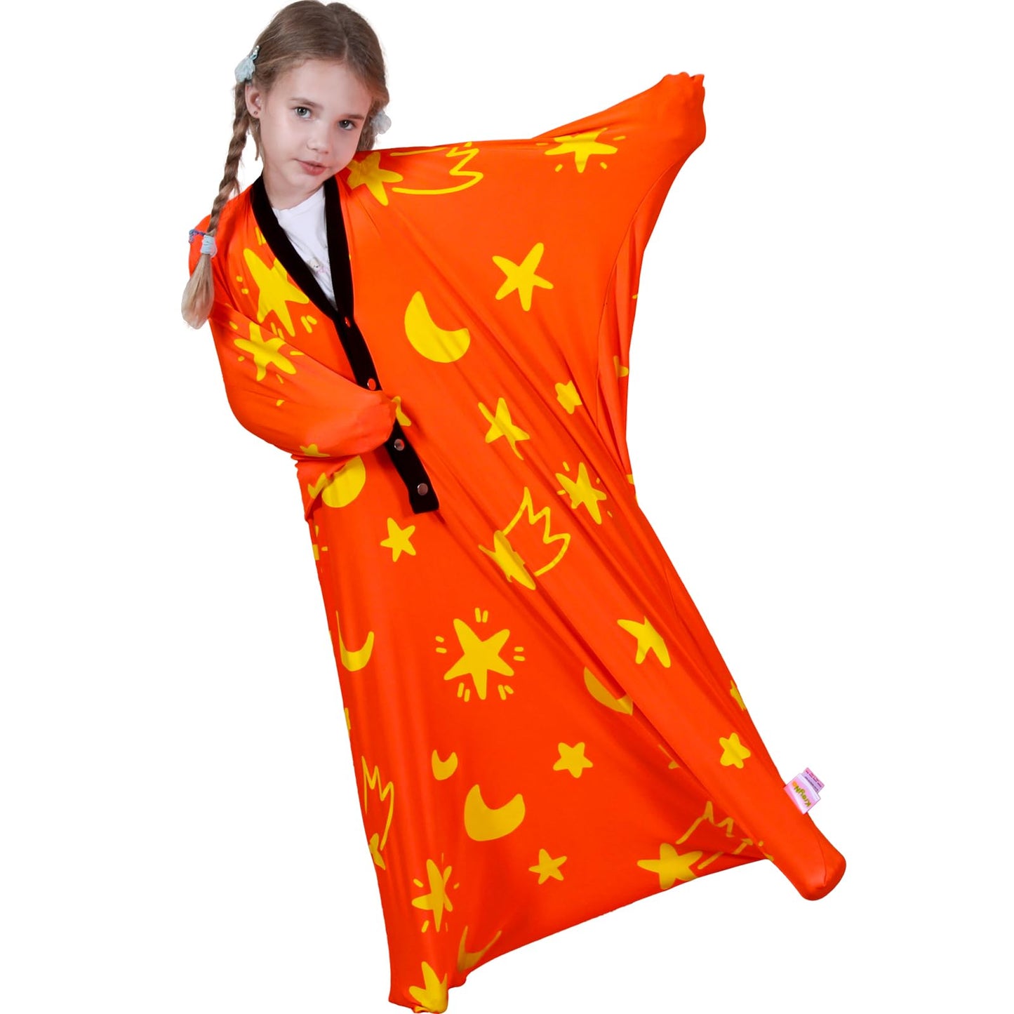 Sensory Body Sock, 47" x 27" Sensory Sack Premium Sensory Sock Glow in The Dark for 6-9 Autistic Children, Good for Height: 41"-51" Medium, Green