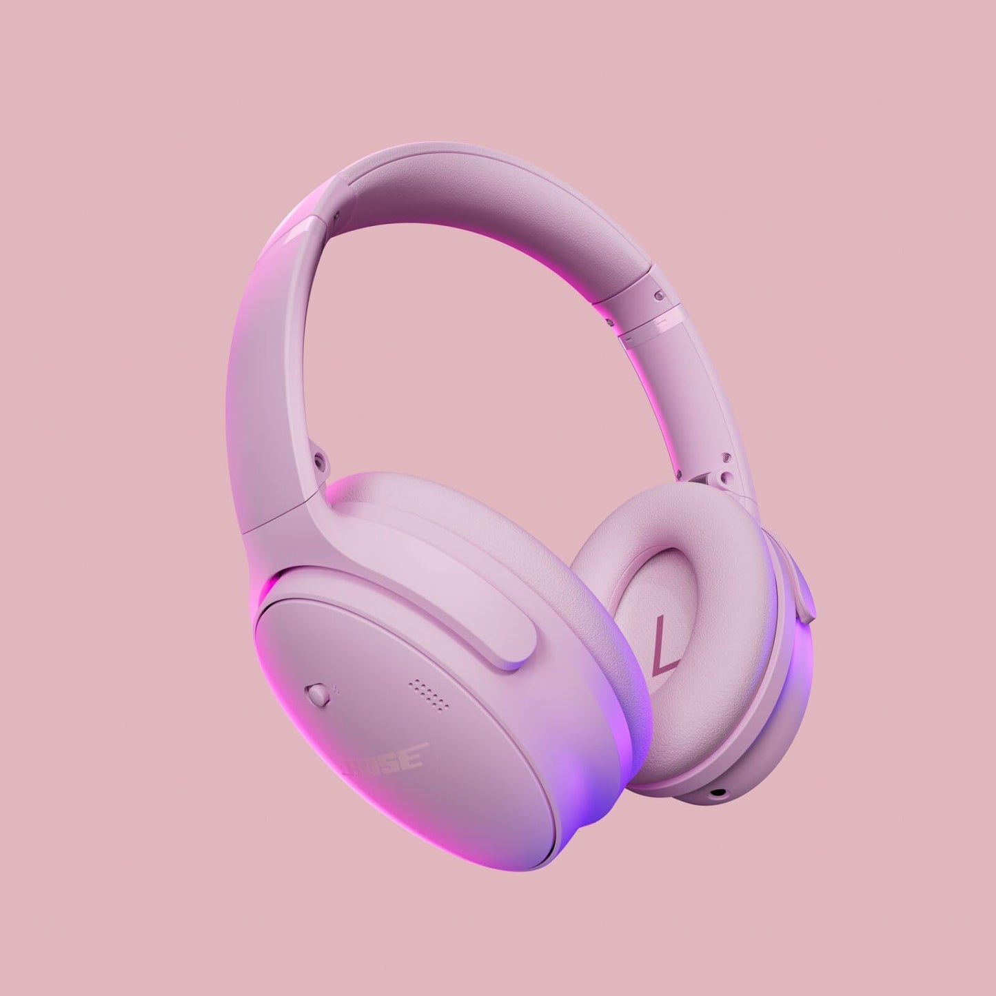 Bose QuietComfort Headphones - Wireless Bluetooth Headphones, Active Over Ear Noise Cancelling and Mic, USB-C Charging, Deep Bass, Up to 24 Hours of Playtime, White Smoke