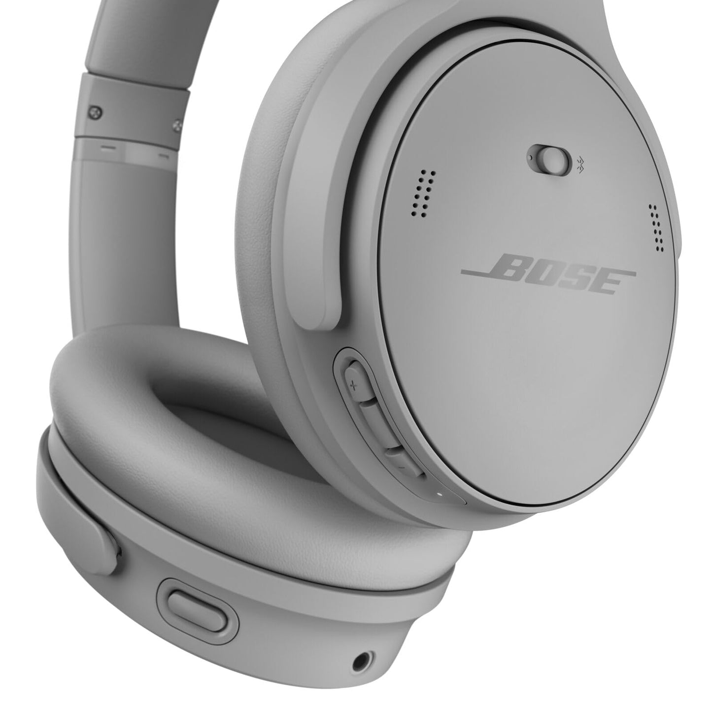 Bose QuietComfort Headphones - Wireless Bluetooth Headphones, Active Over Ear Noise Cancelling and Mic, USB-C Charging, Deep Bass, Up to 24 Hours of Playtime, White Smoke
