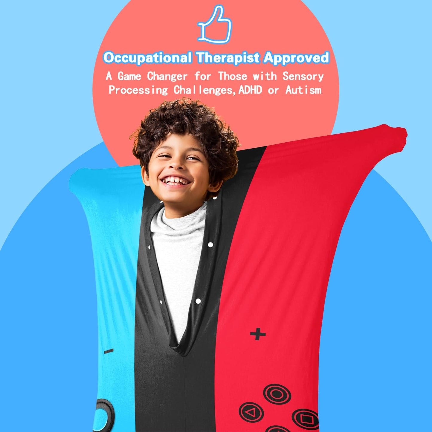 Cute Tiger Autism Movement Stretchy Sensory Body Socks - ADHD and Improve Sensory Processing Sox - Help Children with Autism (Medium)