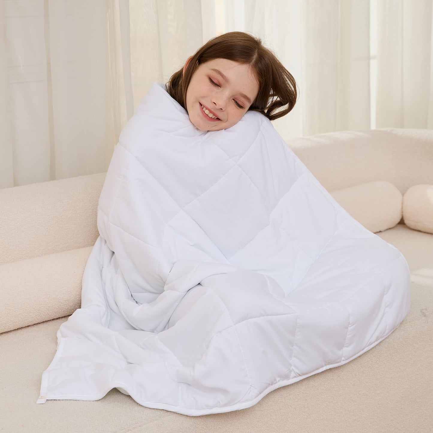 Weighted Blanket 7lbs Twin Size Dark Grey 41"x60" Weighted Blankets Heavy Blanket are Comfortable and Cozy