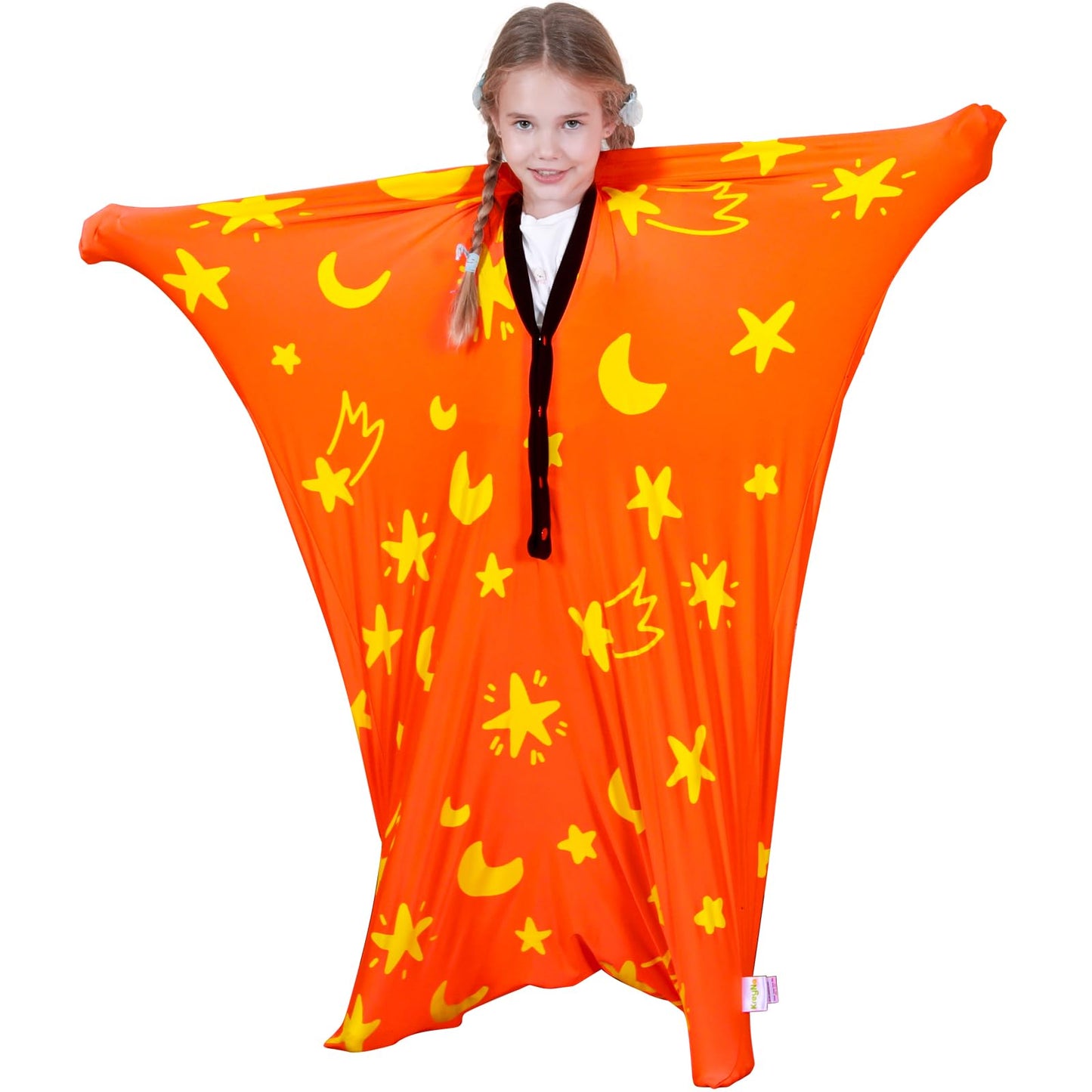 Sensory Body Sock, 47" x 27" Sensory Sack Premium Sensory Sock Glow in The Dark for 6-9 Autistic Children, Good for Height: 41"-51" Medium, Green