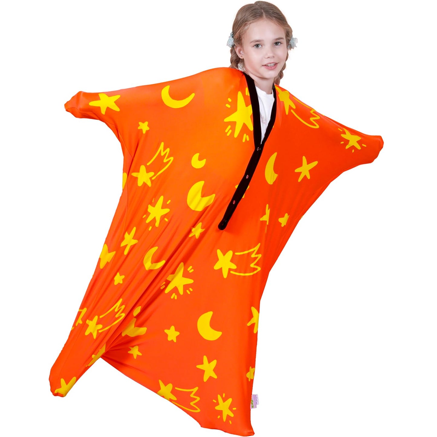 Sensory Body Sock, 47" x 27" Sensory Sack Premium Sensory Sock Glow in The Dark for 6-9 Autistic Children, Good for Height: 41"-51" Medium, Green
