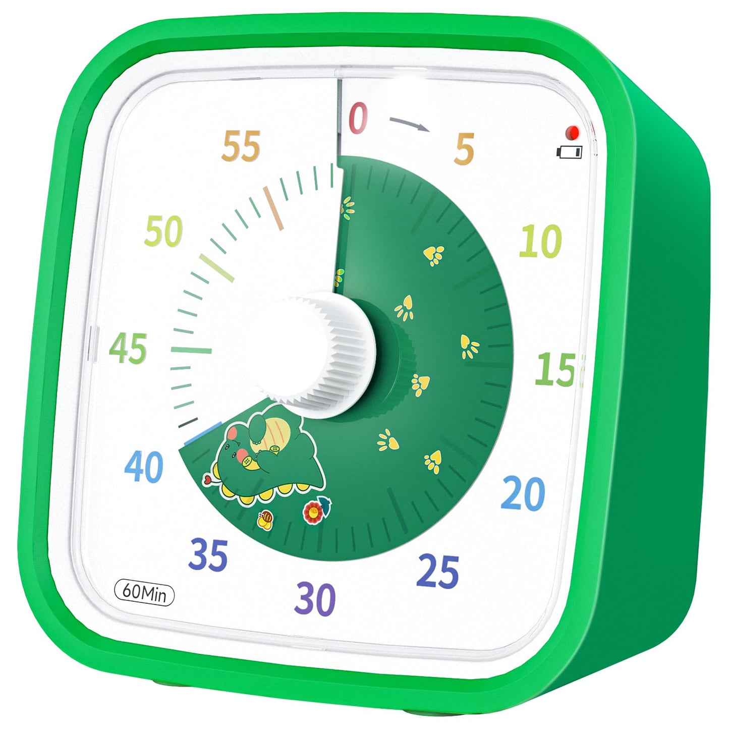 Yunbaoit Visual Timer with Protective Case, Rainbow Disk 60 Minute Countdown Timer for Kids and Adults, Silent Time Management Tool(Blue Rainbow)