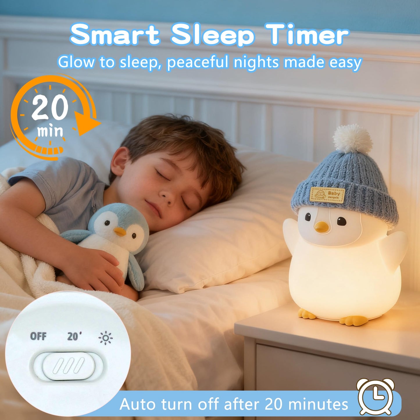 FAMIDUO Capybara Night Light for Kids,Safe Squishy Silicone Nursery Light with Timer,Dimmable & Rechargeable Touch Bedside Lamp, Cute Capybara Gifts for Boys Girls Toddlers, Baby & Kids Room Decor