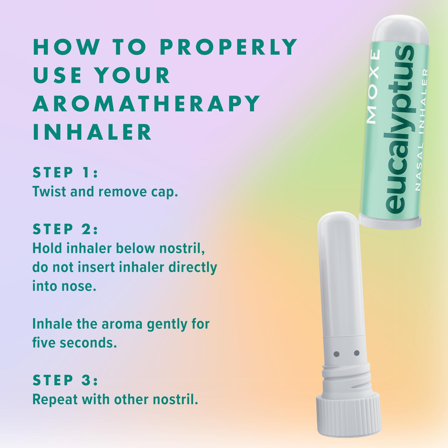MOXE Lavender Essential Oil Nasal Inhaler, Therapeutic No-Mess Aromatherapy, Relaxation, Naturally Calming, Before Sleep Routine, Uplifts Mood, Pure and Undiluted, Made in USA (1 Pack)