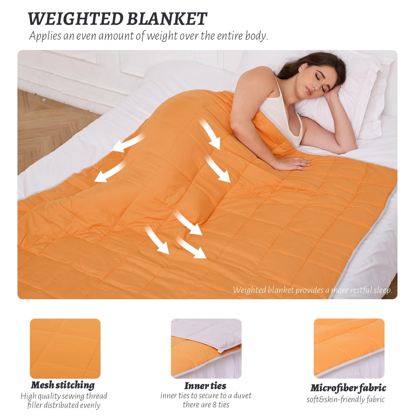 Weighted Blanket 7lbs Twin Size Dark Grey 41"x60" Weighted Blankets Heavy Blanket are Comfortable and Cozy