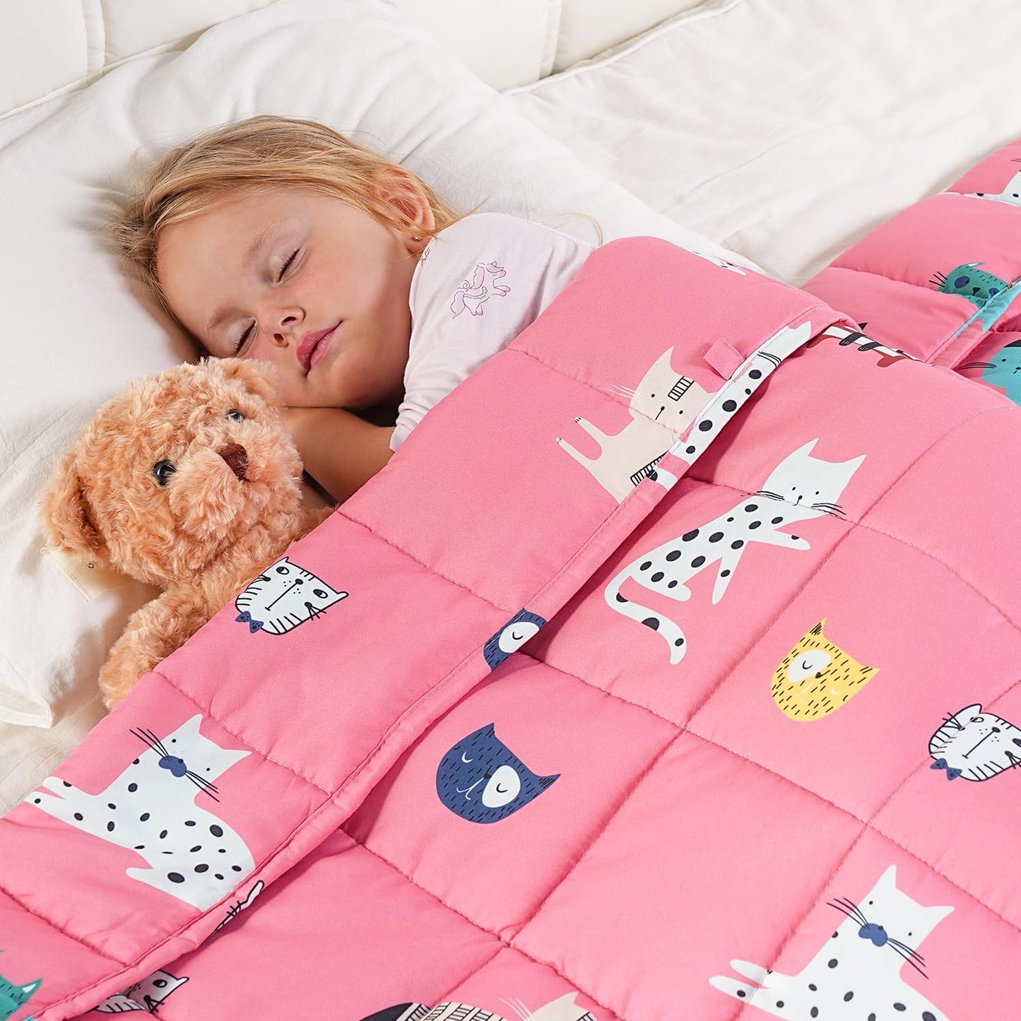 Kivik Weighted Blanket 3lbs, Blue Dinosaur Weighted Blankets, Cute Small Weighted Blankets 3 Pounds, Washable Soft Heavy Blanket Throw for All-Season, 36x48 Inches Blue