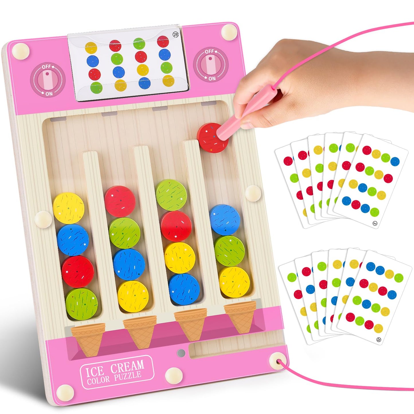 Kids Montessori Magnetic Wooden Toys: 3 4 5 6 7 Year Old Birthday Gift for Boys Girls Age 4-7 Preschool Educational Learning Activities Toy Sensory Autistic Puzzle Maze Game Present for Toddlers