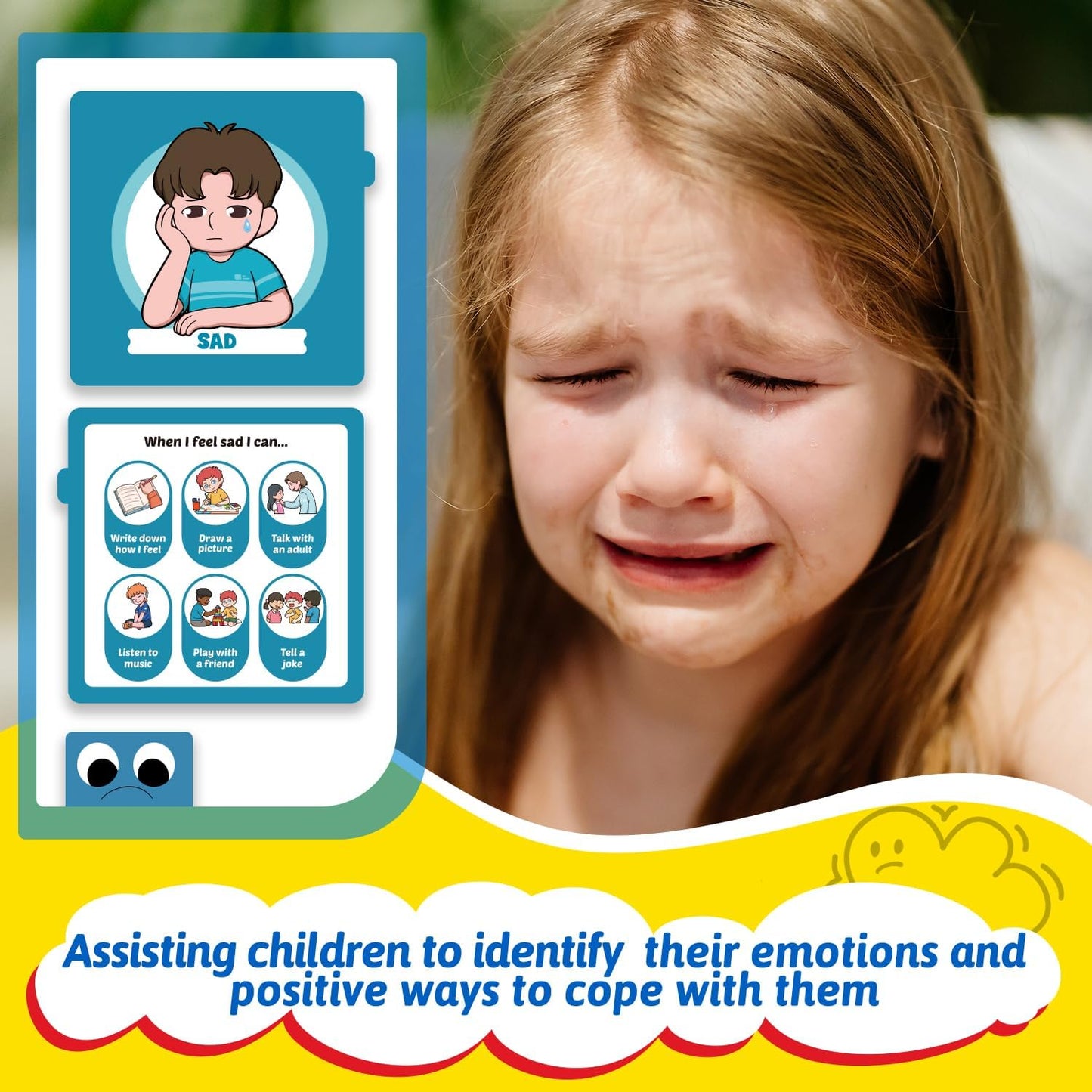 Torlam Feelings Wheel Emotions Book,Calming Down Corner Items Feelings Chart for Kids,Social Emotional Regulation Tools,Emotion Wheel Flip Book,Autism Must-Have ADHD Tools for Kids Classroom Preschool