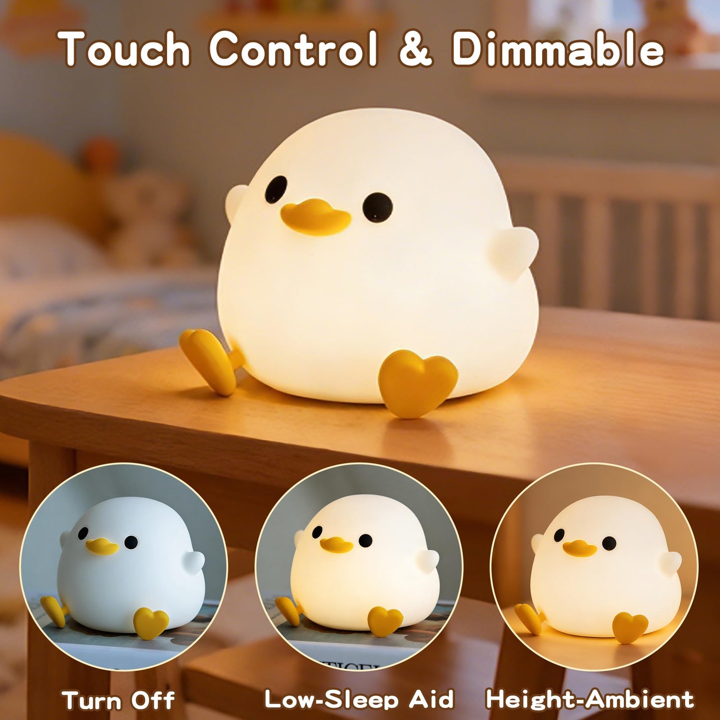FAMIDUO Capybara Night Light for Kids,Safe Squishy Silicone Nursery Light with Timer,Dimmable & Rechargeable Touch Bedside Lamp, Cute Capybara Gifts for Boys Girls Toddlers, Baby & Kids Room Decor