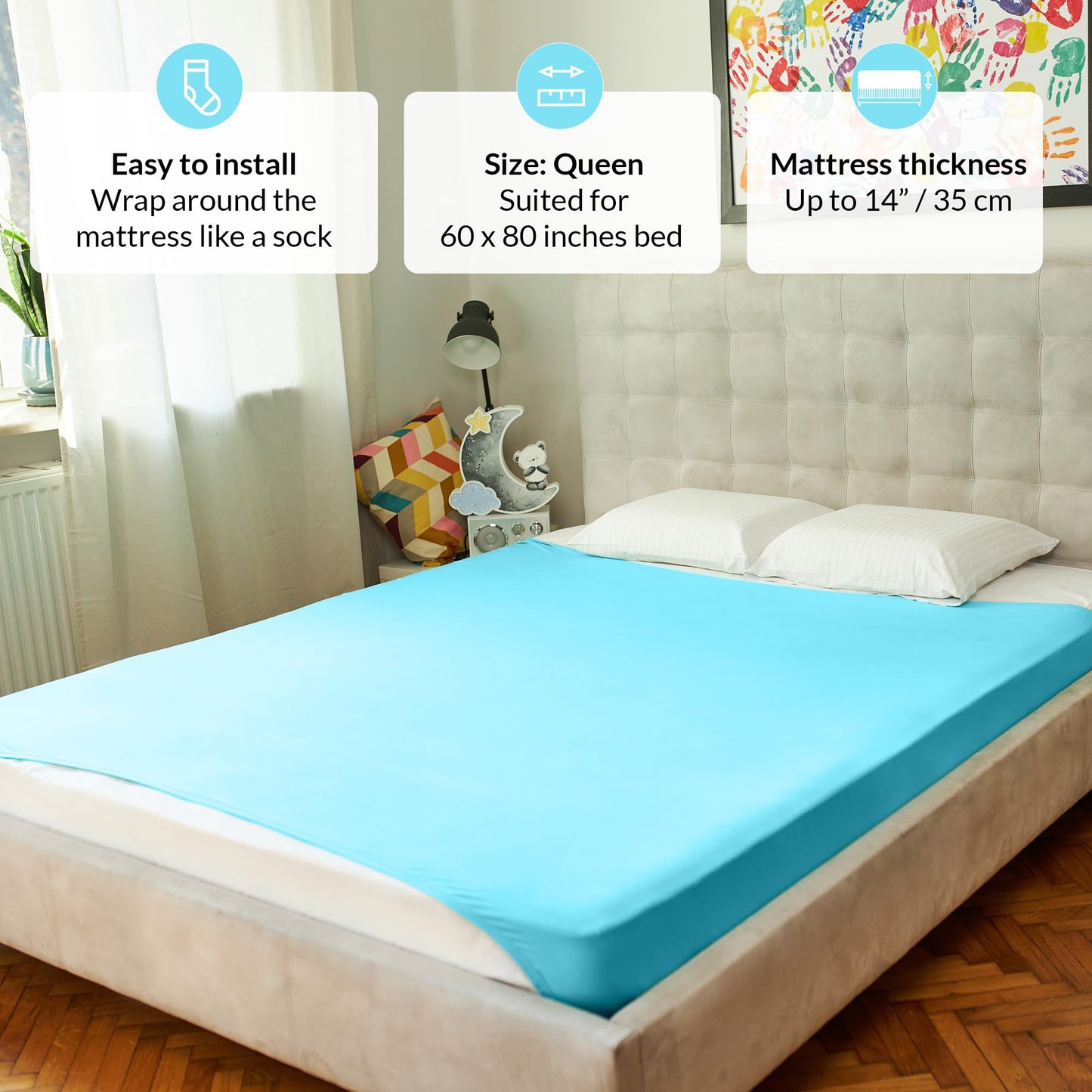 Sensory Compression Blanket | Spandex Bed Sheet for Kids & Adults | Deep Relaxing Feeling, Release Oxytocin | Helps With: SPD, Anxiety, ADHD, Autism and More | Breathable & Stretchable | Full Size