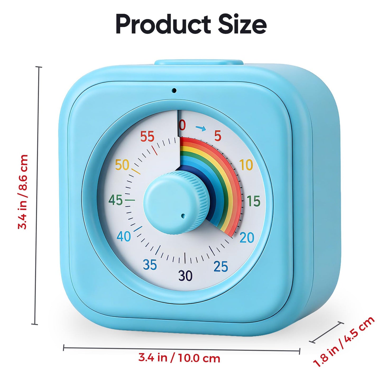 60 Minute Visual Timer for Kids, Silent Countdown Clock, Time Management Tool for Homeschool Study Supplies, Classroom, Home, Kitchen, Desk (Green)
