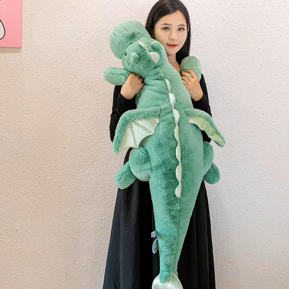 Weighted Dragon Stuffed Animal 43.3" 6.1Lbs, Large Black Weighted Plush Dragon Toy for Kids and Adults(2025 Weighted Version)