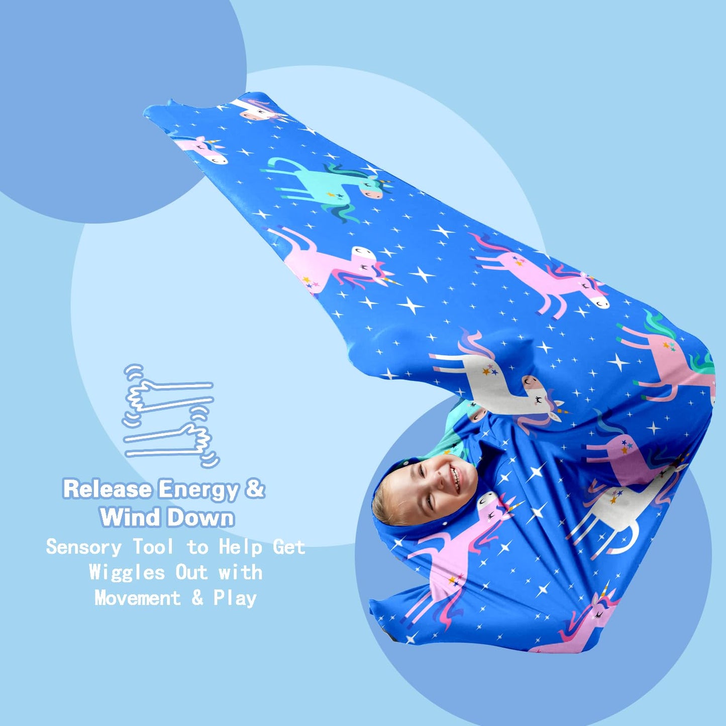 Cute Tiger Autism Movement Stretchy Sensory Body Socks - ADHD and Improve Sensory Processing Sox - Help Children with Autism (Medium)