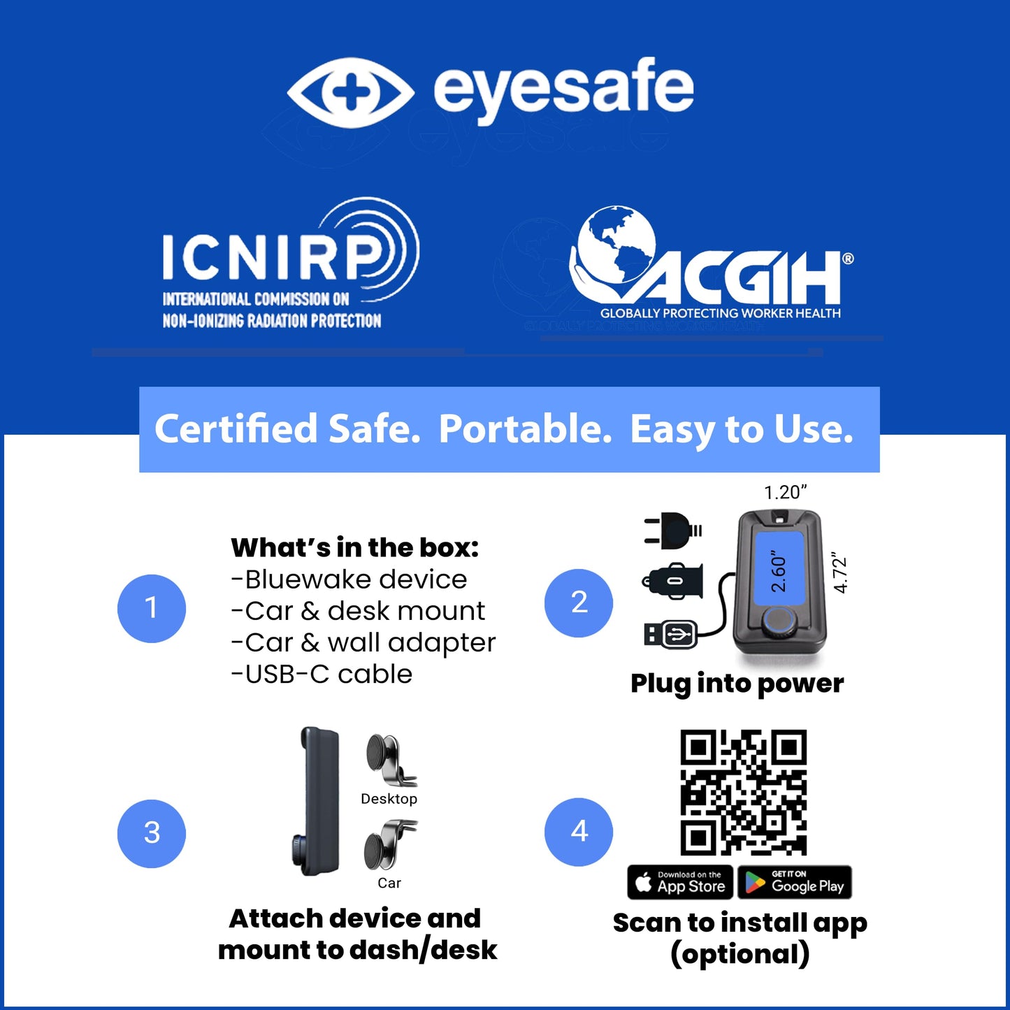 Blue Light Therapy Device for Focus, Energy & Alertness