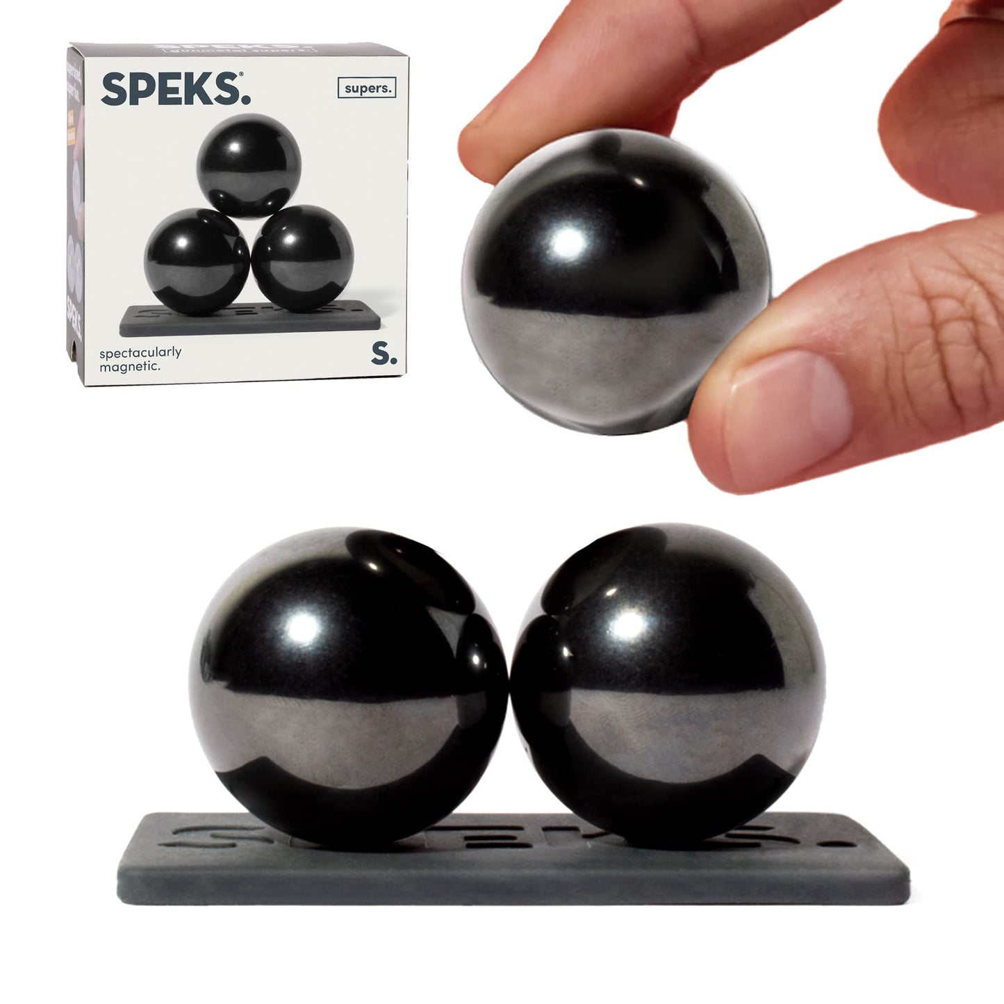 Speks Supers Magnetic Balls Fidget Toy for Adults and Teens 14+ | Stress Relief, Desk Toy | Stocking Stuffers & Office Holiday Gifts | Oil Slick 6 Pack