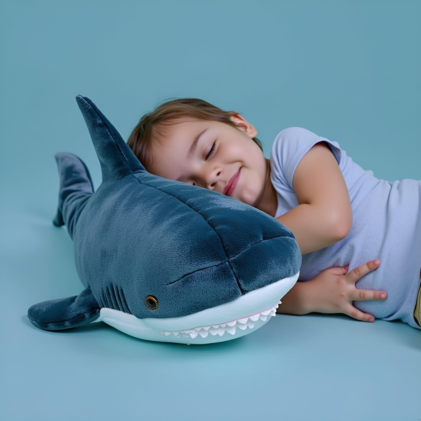 39.4 Inch XXL 15% Chubbier Weighted Giant Shark Stuffed Animal,Soft Chonky Shark Toys Shark Plush Pillows Stuffed Shark for Brave Boy's and Girl's Room Décor,Perfect Stress Relief for Women