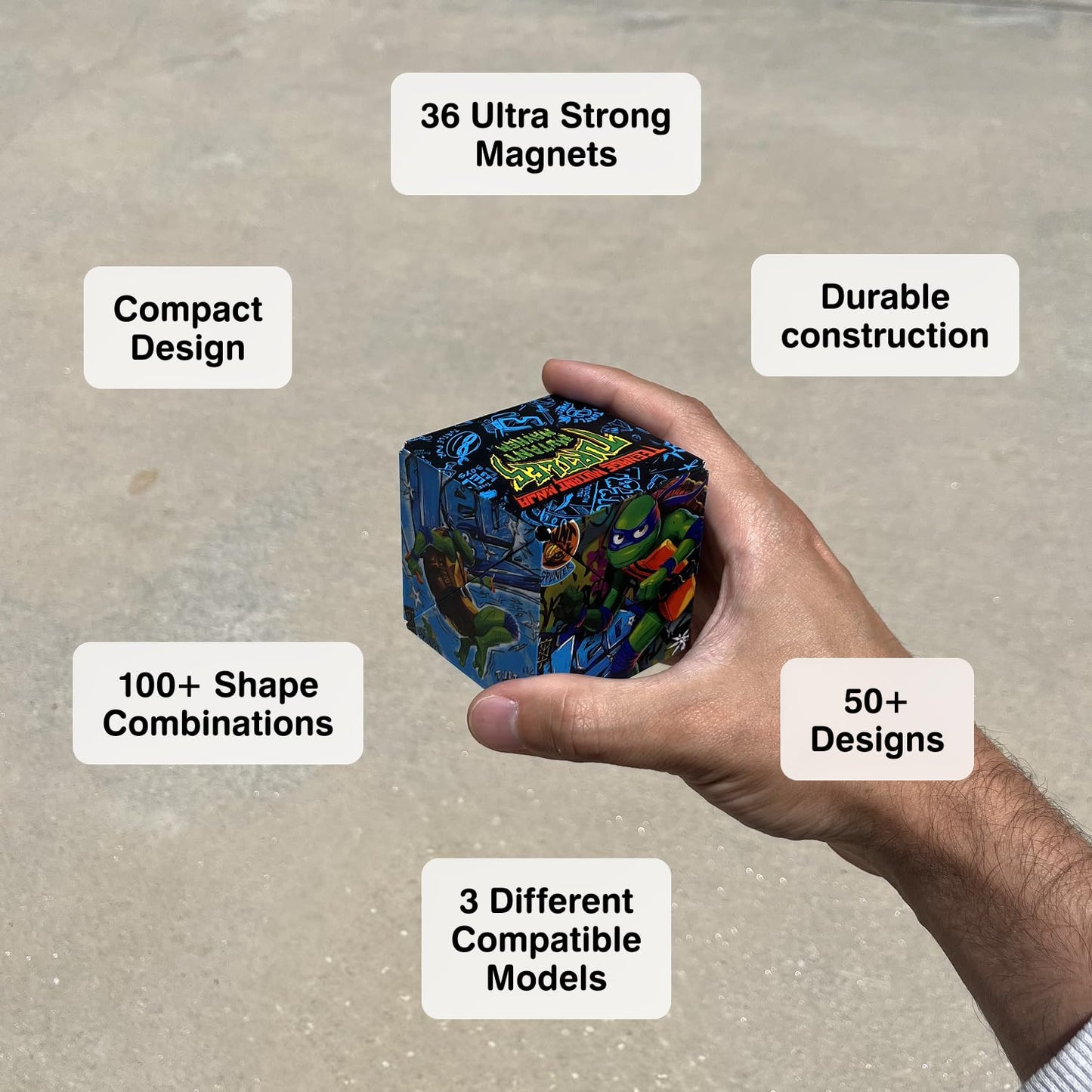 Shashibo Sensory Fidget Toy for Adults & Kids, Stress Relief Fidget Toy for Adults, Teens & Kids, Cool Fidget Toys for Desk, Classroom Must Have, Sensory Shape Shifting Cube, 100+ Possible Shapes