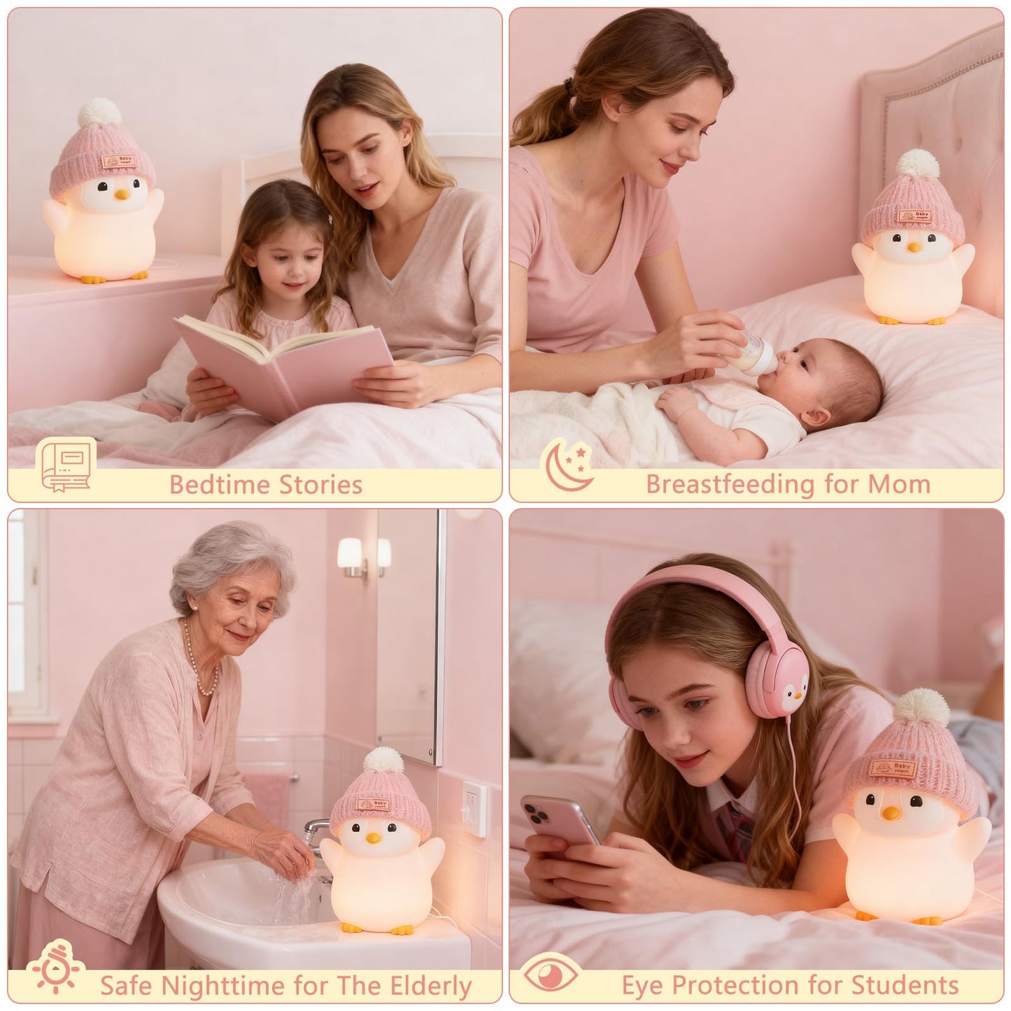 FAMIDUO Capybara Night Light for Kids,Safe Squishy Silicone Nursery Light with Timer,Dimmable & Rechargeable Touch Bedside Lamp, Cute Capybara Gifts for Boys Girls Toddlers, Baby & Kids Room Decor