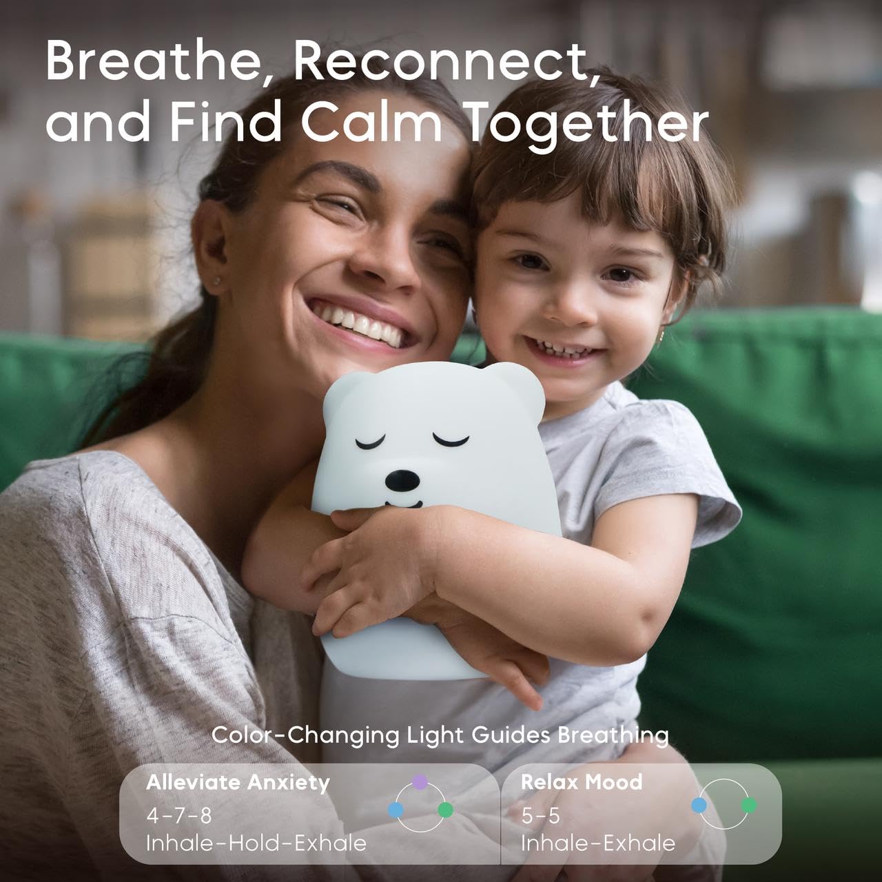Breathing Pal Plus 'Kyle' - Mindfulness Breathing Light, Guided Visual Meditation Breathing Light, Anxiety Relief Items for Calm Down Corner/Meditation/Sleep Aid for Adult&Kid